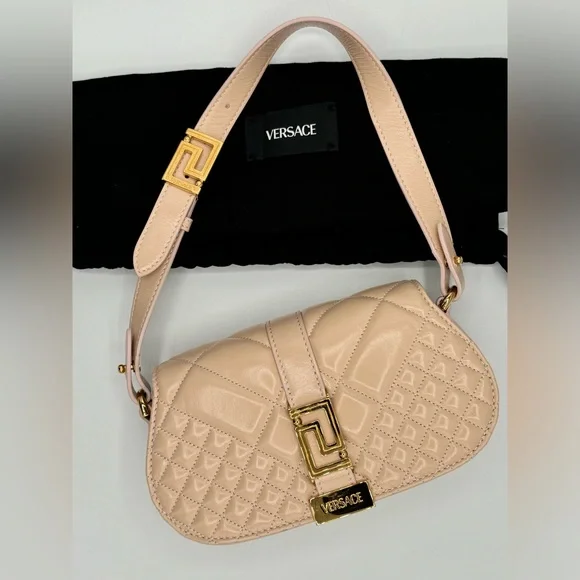 Versace Mini Greca Goddess Quilted Leather Shoulder Bag - Picture 1 of 16